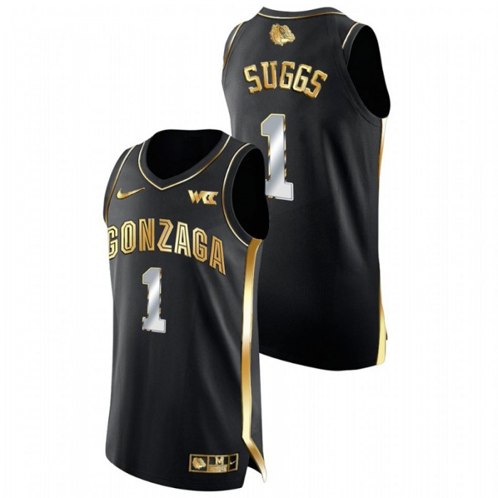 Gonzaga Bulldogs Golden Edition Jalen Suggs College Basketball Jersey Black Men