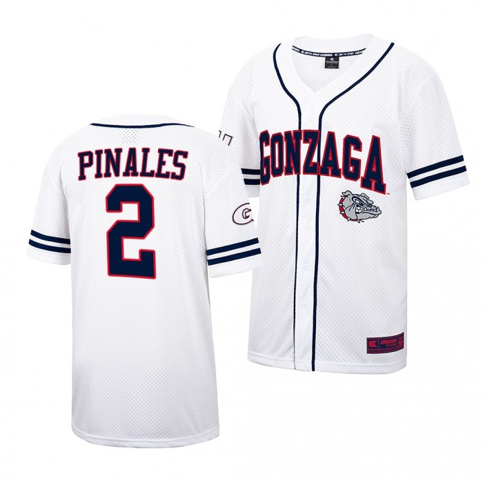 Savier Pinales Gonzaga Bulldogs 2022 College Baseball Men Jersey-White