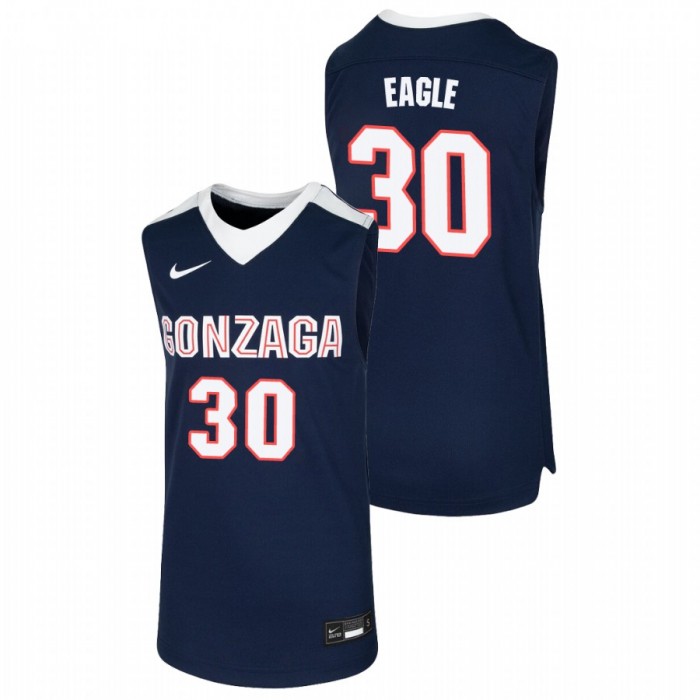 Gonzaga Bulldogs Abe Eagle Jersey Navy College Basketball Youth