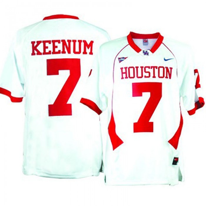 Houston Cougars #7 Case Keenum White Football Youth Jersey