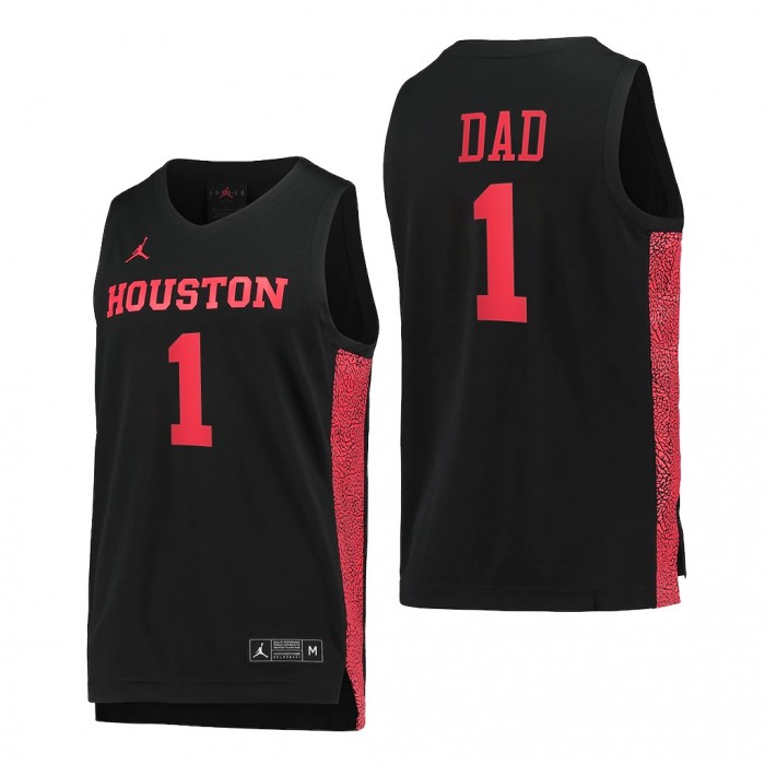 2022 Fathers Day Gift Houston Cougars Greatest Dad Jersey Black