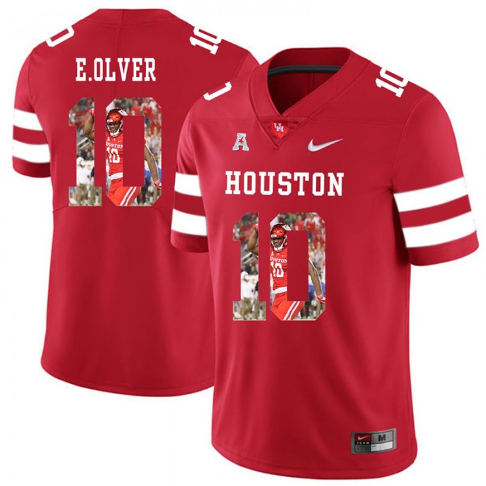 Houston Cougars Football Red College Ed Oliver Portrait Jersey