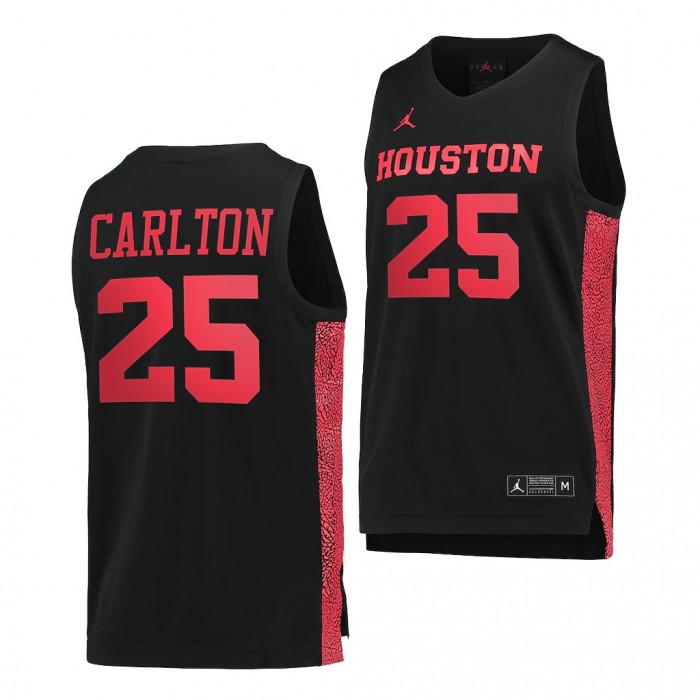 Josh Carlton College Basketball Houston Cougars #25 Black Jersey