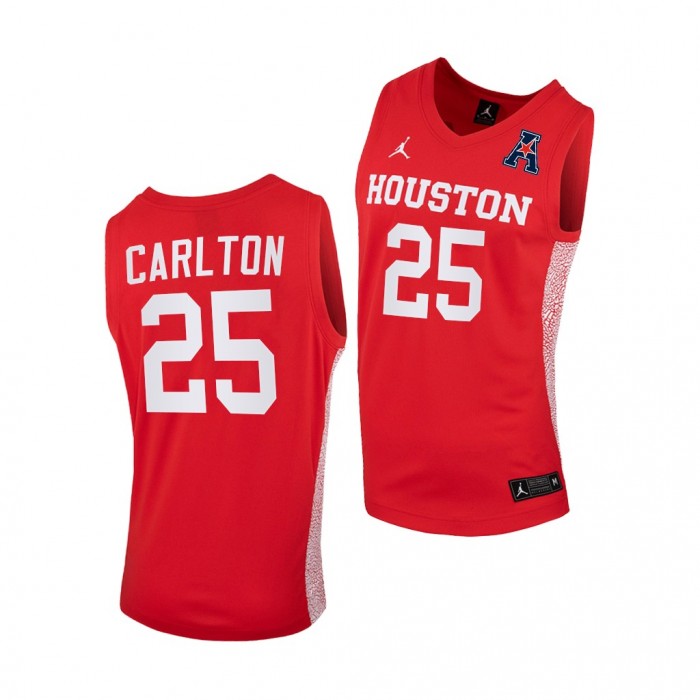Josh Carlton College Basketball Houston Cougars #25 Red Jersey