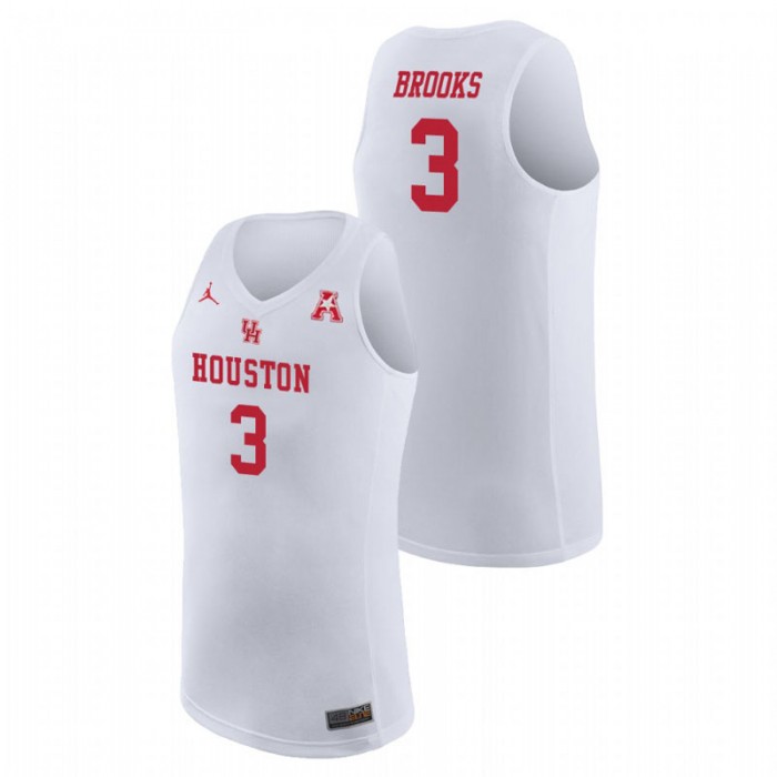 Houston Cougars College Basketball White Armoni Brooks Replica Jersey For Men