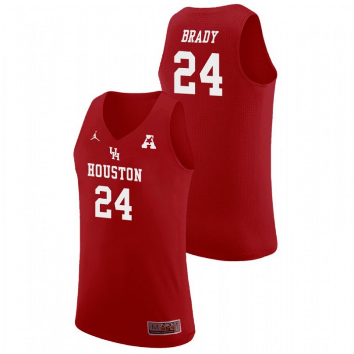 Houston Cougars College Basketball Red Breaon Brady Replica Jersey For Men