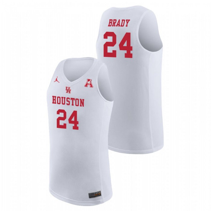Houston Cougars College Basketball White Breaon Brady Replica Jersey For Men
