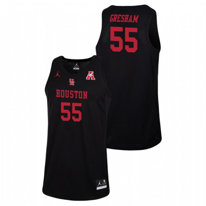 Houston Cougars College Basketball Black Brison Gresham Replica Jersey For Men