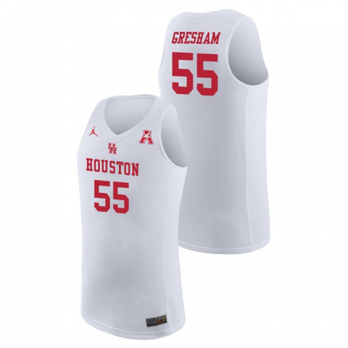 Houston Cougars College Basketball White Brison Gresham Replica Jersey For Men