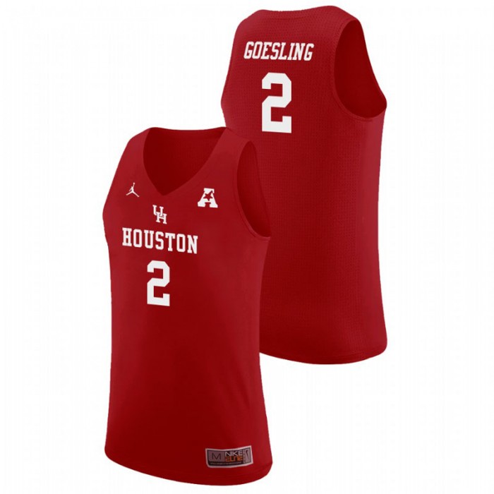 Houston Cougars College Basketball Red Landon Goesling Replica Jersey For Men