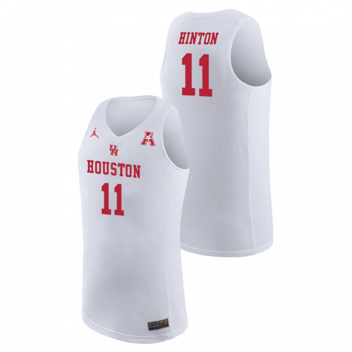 Houston Cougars College Basketball White Nate Hinton Replica Jersey For Men