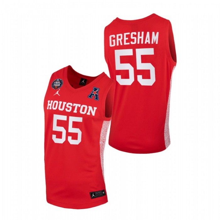 Houston Cougars Brison Gresham 2021 March Madness Final Four Home Jersey Scarlet Men