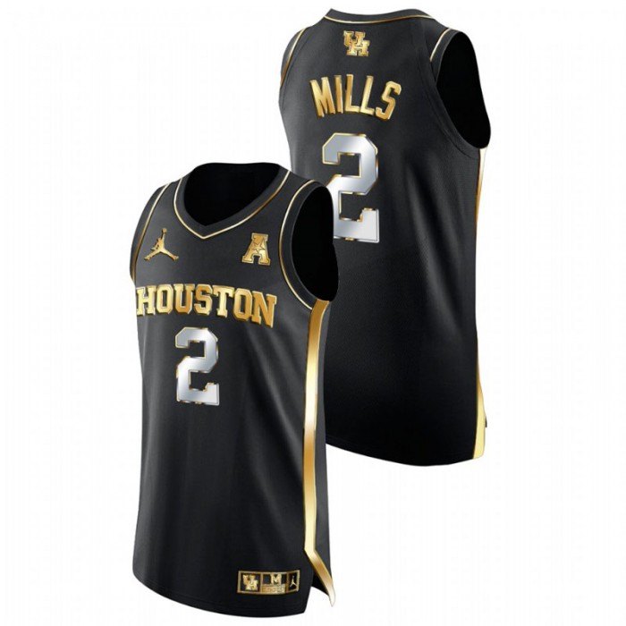 Houston Cougars Golden Edition Caleb Mills College Basketball Jersey Black Men