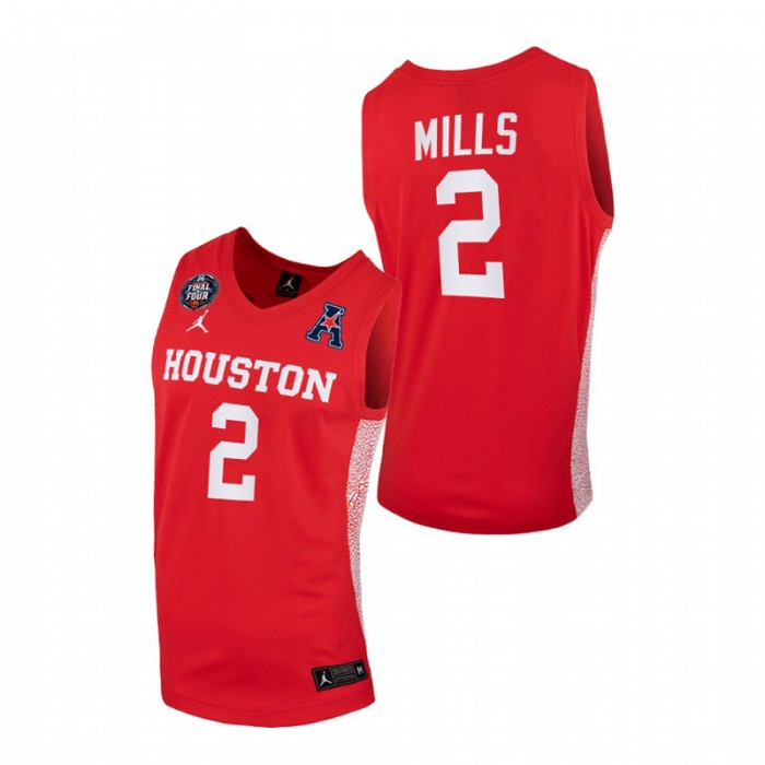 Houston Cougars Caleb Mills 2021 March Madness Final Four Home Jersey Scarlet Men
