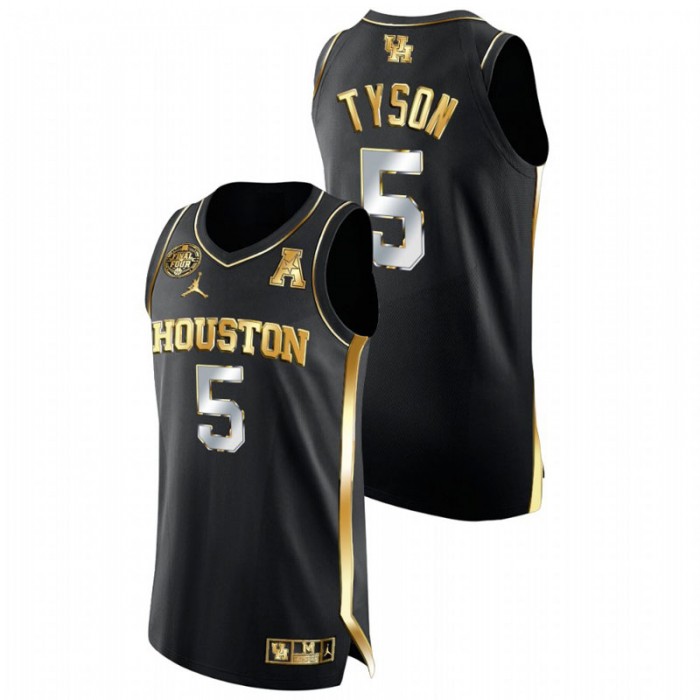 Houston Cougars Cameron Tyson 2021 March Madness Final Four Golden Authentic Jersey Black Men