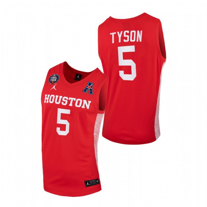 Houston Cougars Cameron Tyson 2021 March Madness Final Four Home Jersey Scarlet Men