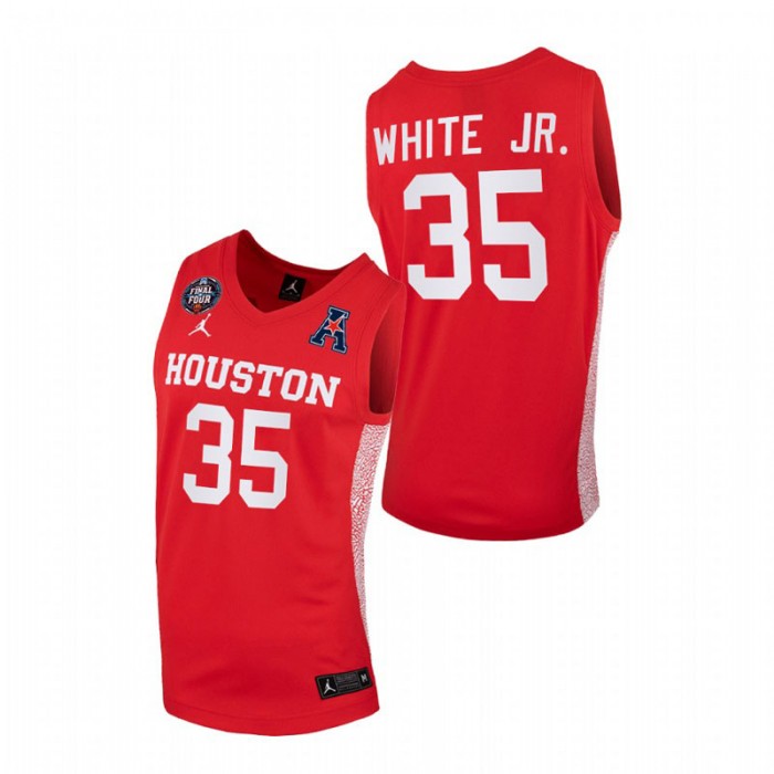 Houston Cougars Fabian White Jr. 2021 March Madness Final Four Home Jersey Scarlet Men