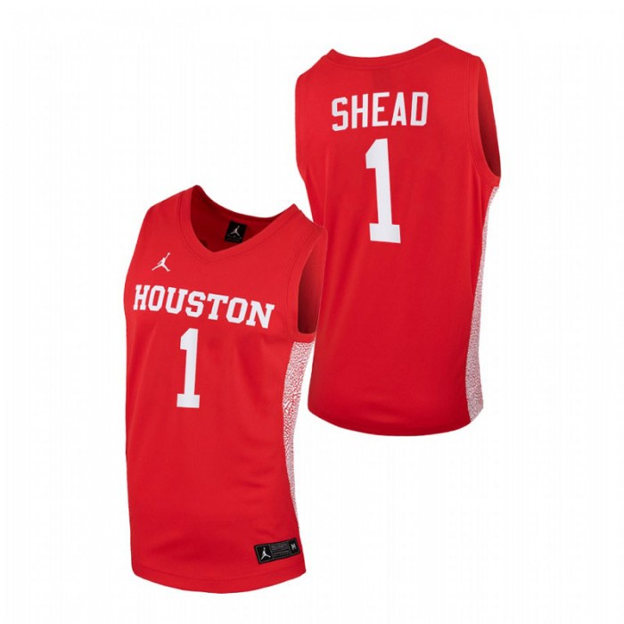 Houston Cougars Replica Jamal Shead College Basketball Jersey Red Men
