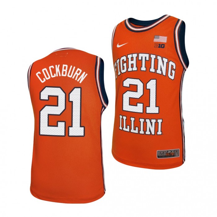 Kofi Cockburn #21 Illinois Fighting Illini College Basketball Replica Jersey-Orange