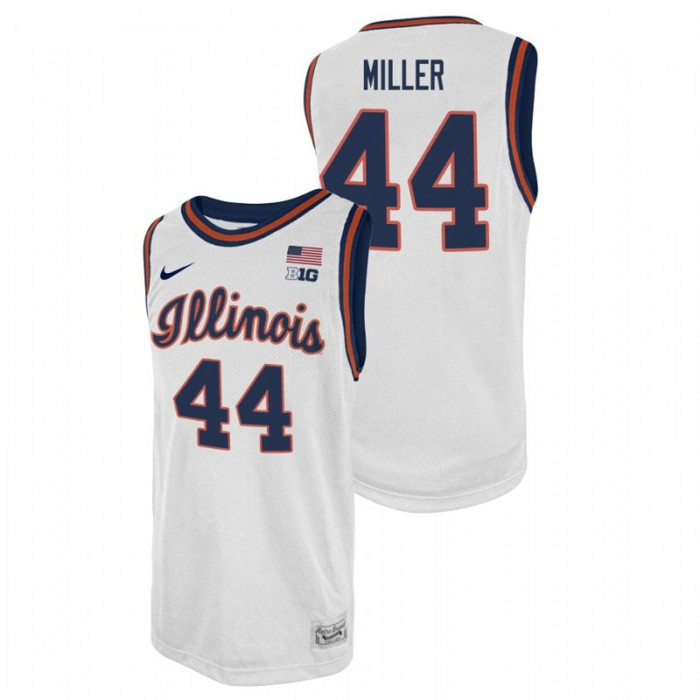 Illinois Fighting Illini College Basketball Adam Miller Swingman Player Jersey White For Men