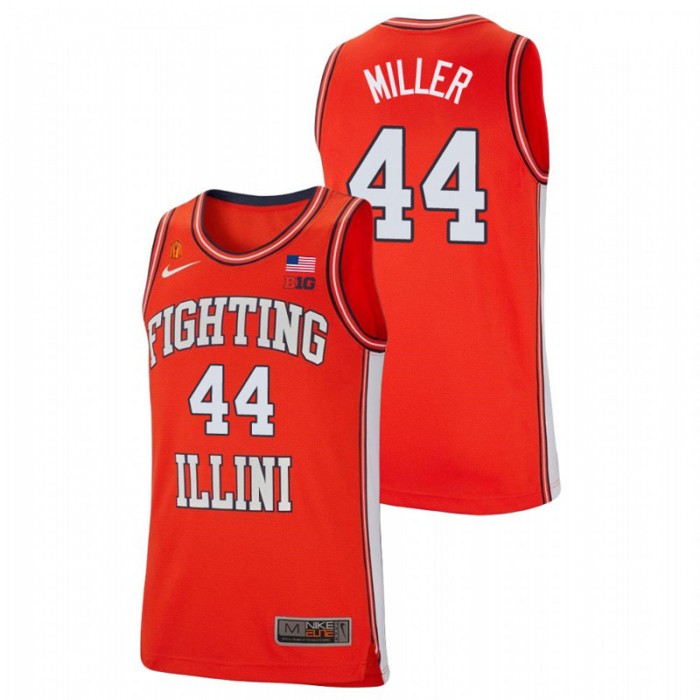 Illinois Fighting Illini College Basketball Adam Miller Retro Jersey Orange For Men