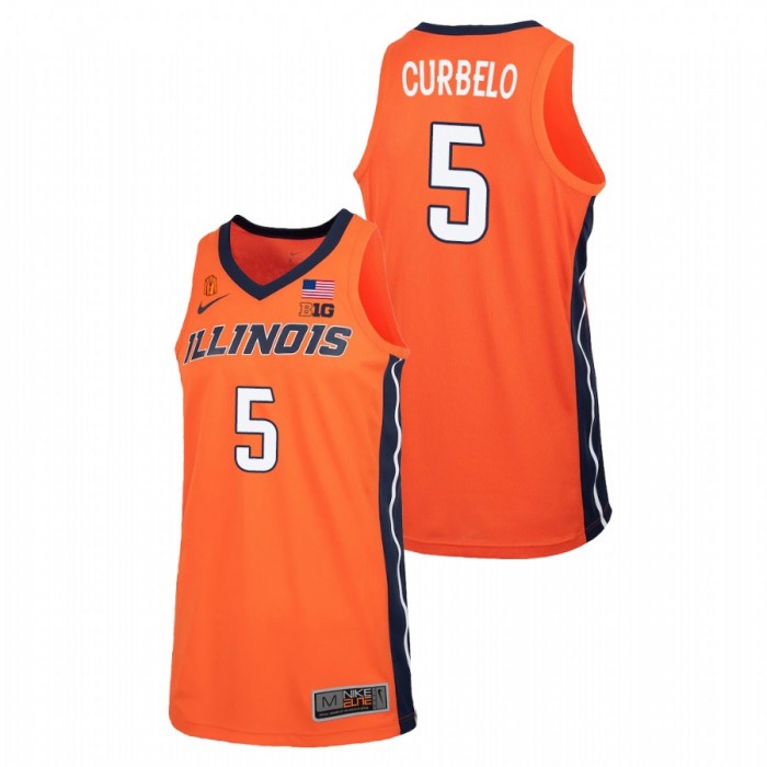 Illinois Fighting Illini College Basketball Andre Curbelo Replica Jersey Orange For Men