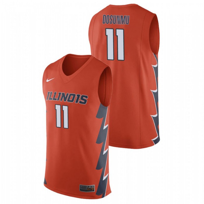 Illinois Fighting Illini College Basketball Orange Ayo Dosunmu Replica Jersey For Men