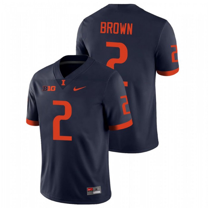 Illinois Fighting Illini Chase Brown College Football Jersey For Men Navy