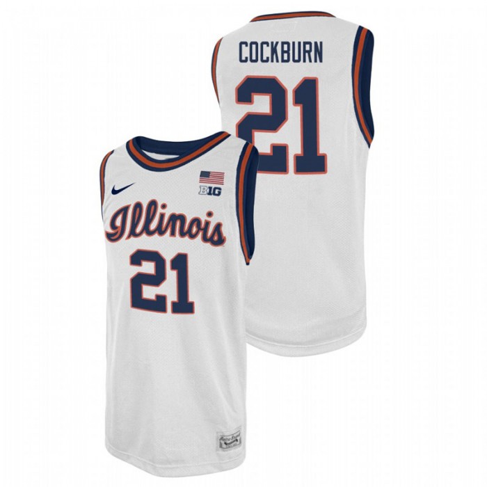 Illinois Fighting Illini College Basketball Kofi Cockburn Swingman Player Jersey White For Men