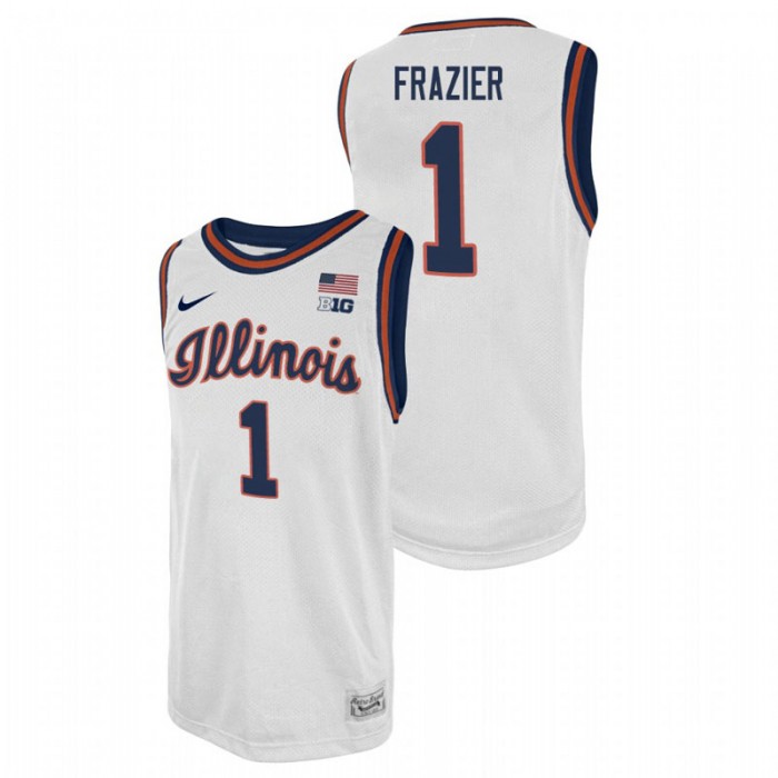 Illinois Fighting Illini College Basketball Trent Frazier Swingman Player Jersey White For Men