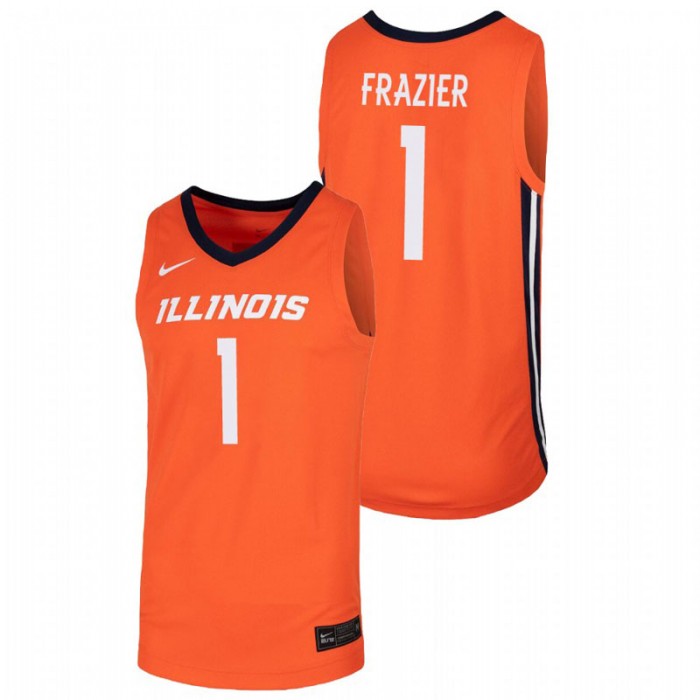 Illinois Fighting Illini Trent Frazier Jersey College Basketball Orange Replica For Men