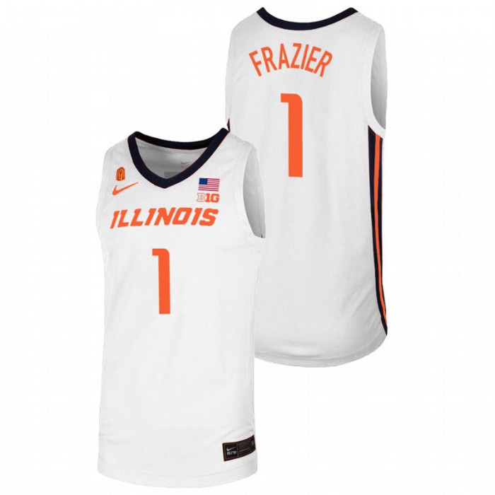 Illinois Fighting Illini Trent Frazier Jersey College Basketball White Replica For Men