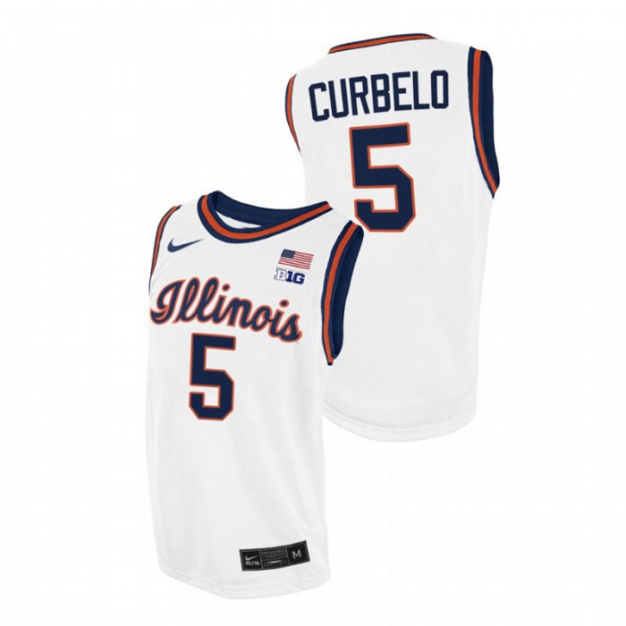 Illinois Fighting Illini Throwback Andre Curbelo College Basketball Jersey White Men