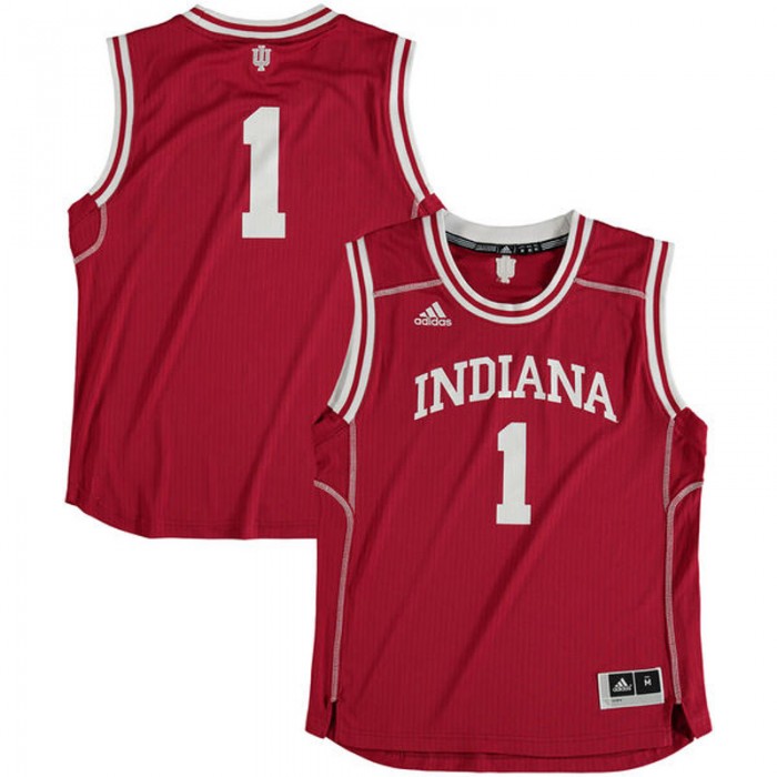 Indiana Hoosiers #1 Crimson Basketball Youth Jersey