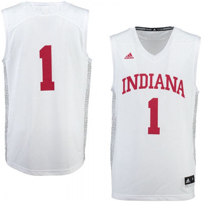 Indiana Hoosiers #1 White Basketball For Men Jersey