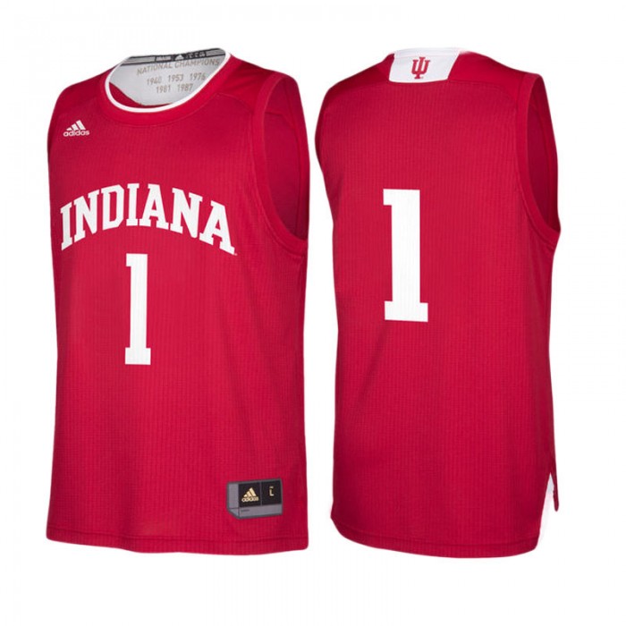 Male Indiana Hoosiers #1 Crimson 2017 March Madness Basketball Tank Top Jersey