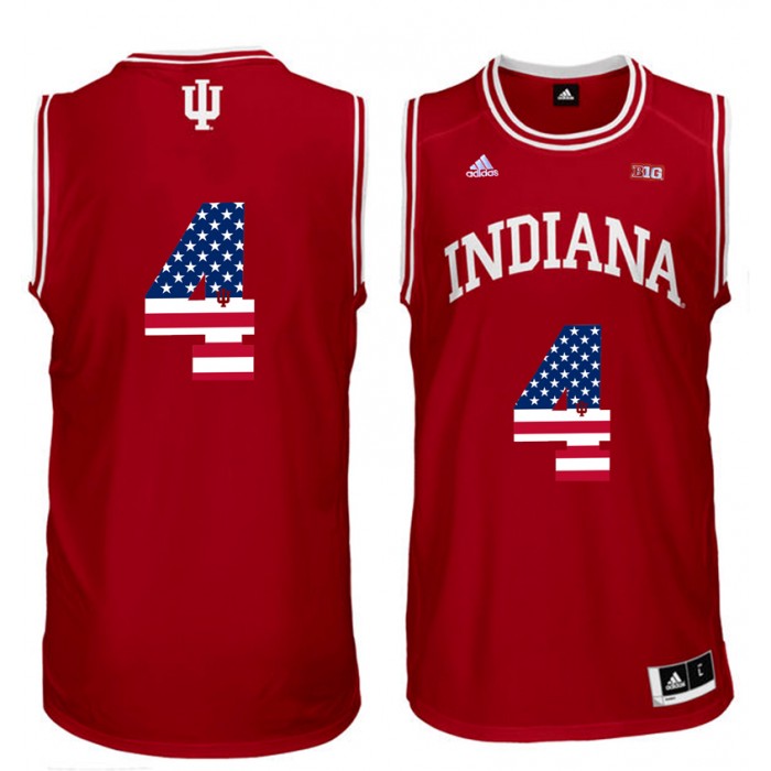 Male Victor Oladipo Indiana Hoosiers Red Big 10 College Basketball US Flag Jersey