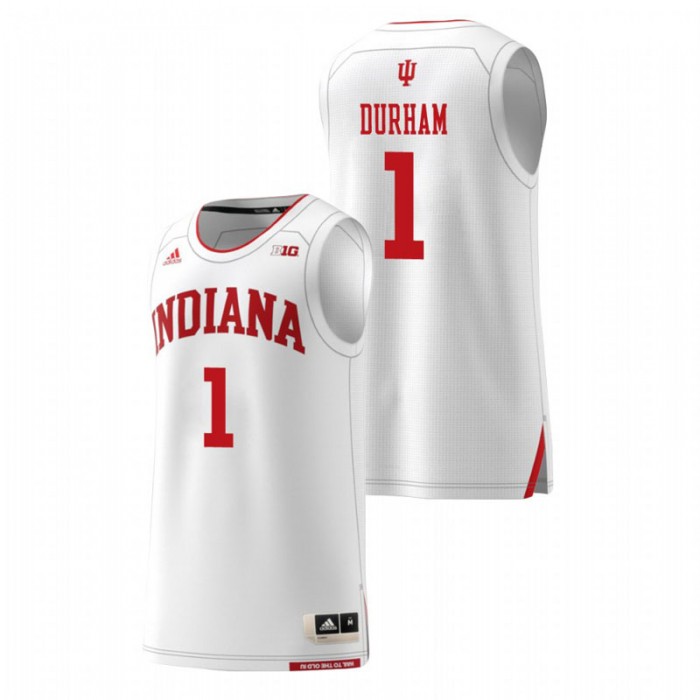 Indiana Hoosiers College Basketball White Aljami Durham Replica Jersey For Men