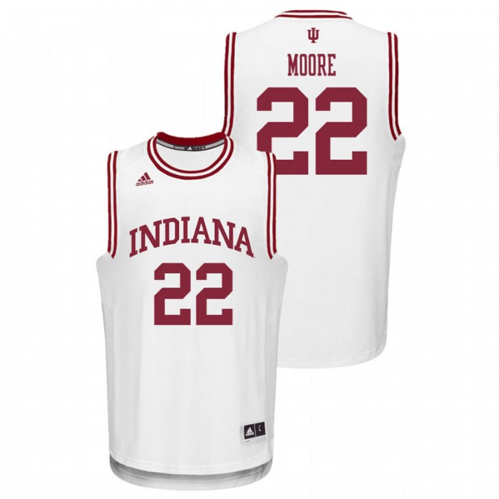 Indiana Hoosiers College Basketball White Clifton Moore Replica Jersey For Men
