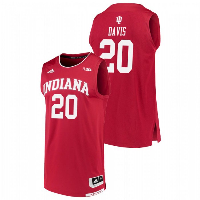Indiana Hoosiers College Basketball Crimson De'Ron Davis Replica Jersey For Men