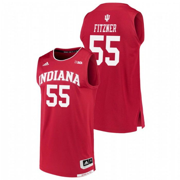 Indiana Hoosiers College Basketball Crimson Evan Fitzner Replica Jersey For Men