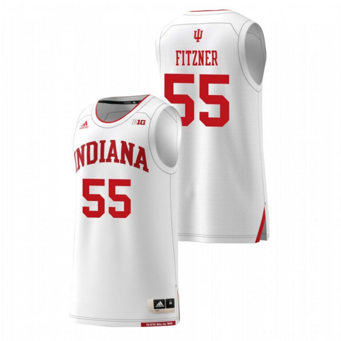 Indiana Hoosiers College Basketball White Evan Fitzner Replica Jersey For Men