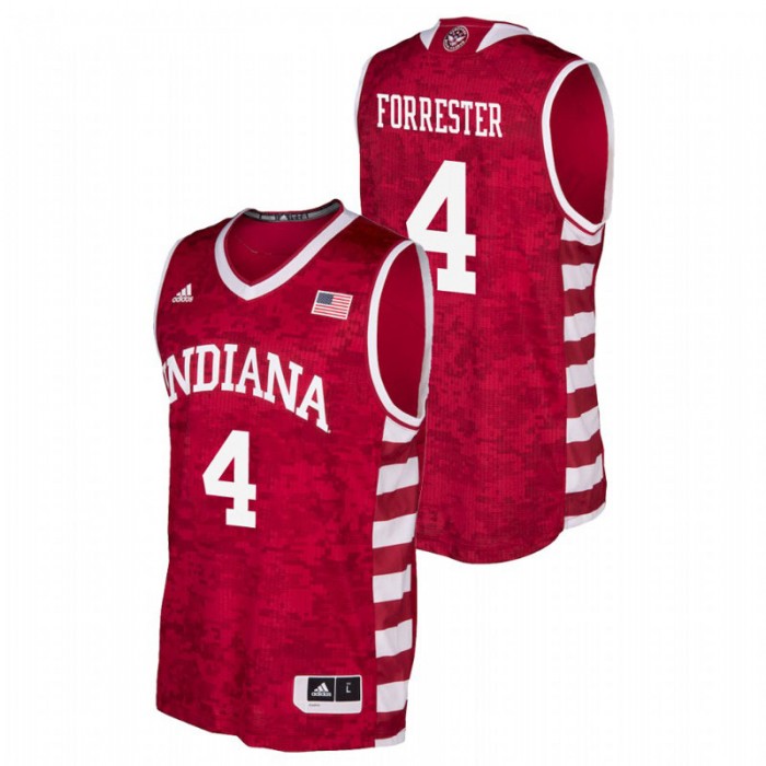 Indiana Hoosiers Armed Forces Classic Crimson Jake Forrester Replica Jersey For Men