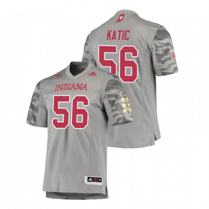 Mike Katic Indiana Hoosiers Premier Football Gray Jersey For Men