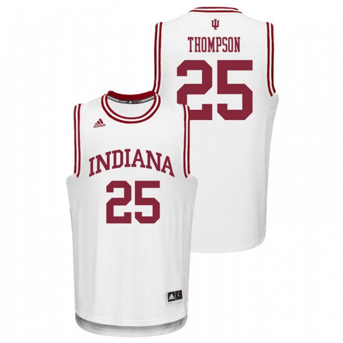 Indiana Hoosiers College Basketball White Race Thompson Replica Jersey For Men