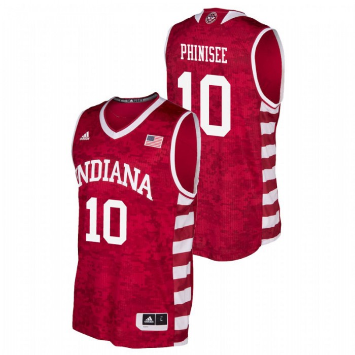 Indiana Hoosiers Armed Forces Classic Crimson Rob Phinisee Replica Jersey For Men