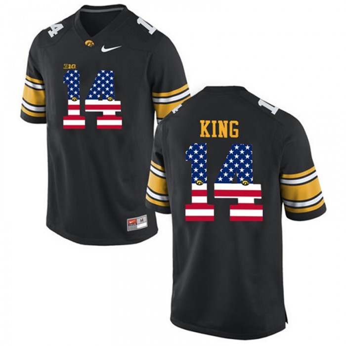 2017 US Flag Fashion Male Iowa Hawkeyes Desmond King Black College Football Limited Jersey