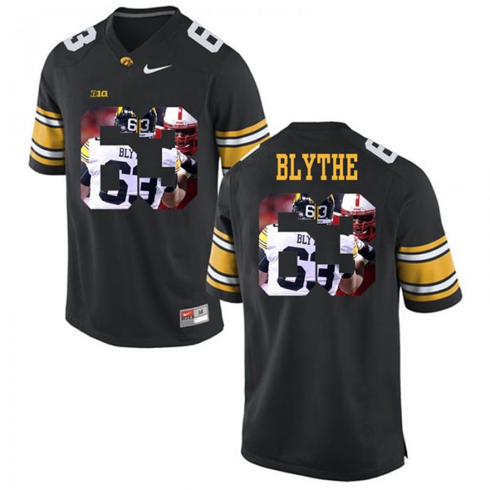 Male Austin Blythe Iowa Hawkeyes Black College Football Limited Player Painting Jersey