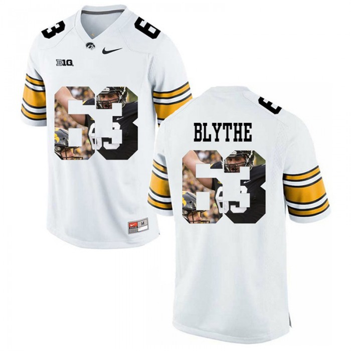 Male Austin Blythe Iowa Hawkeyes White College Football Limited Player Painting Jersey