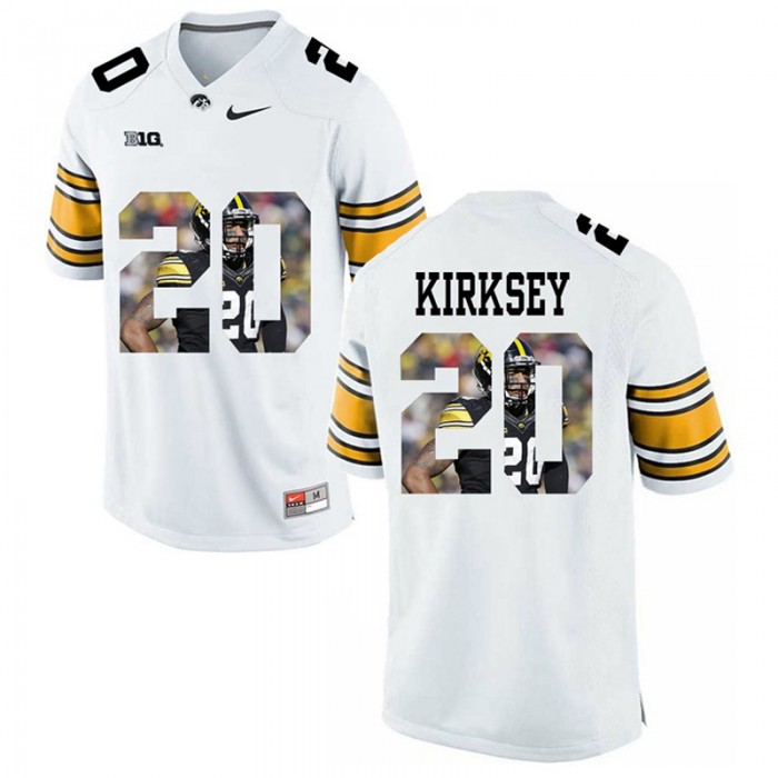 Male Christian Kirksey Iowa Hawkeyes White College Football Limited Player Painting Jersey
